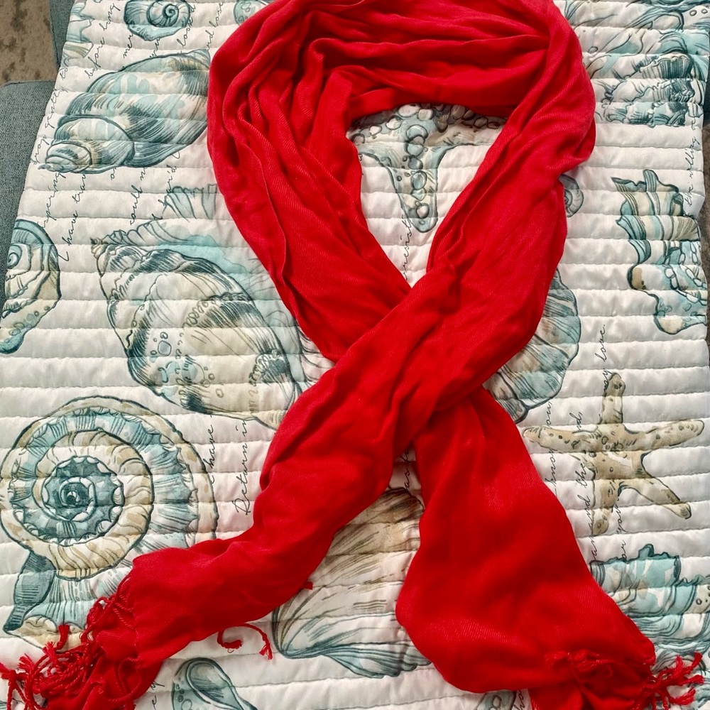 Red Fall Scarf